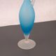 Elegant azure blue blown glass ewer vase