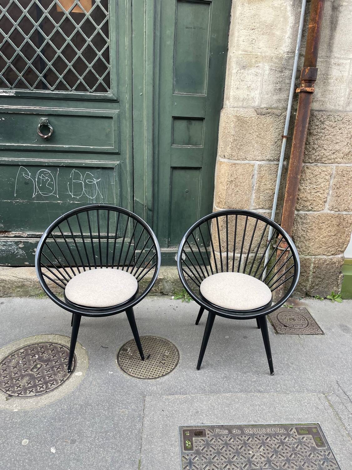 Pair of Circle armchairs, Yngve Ekstorm