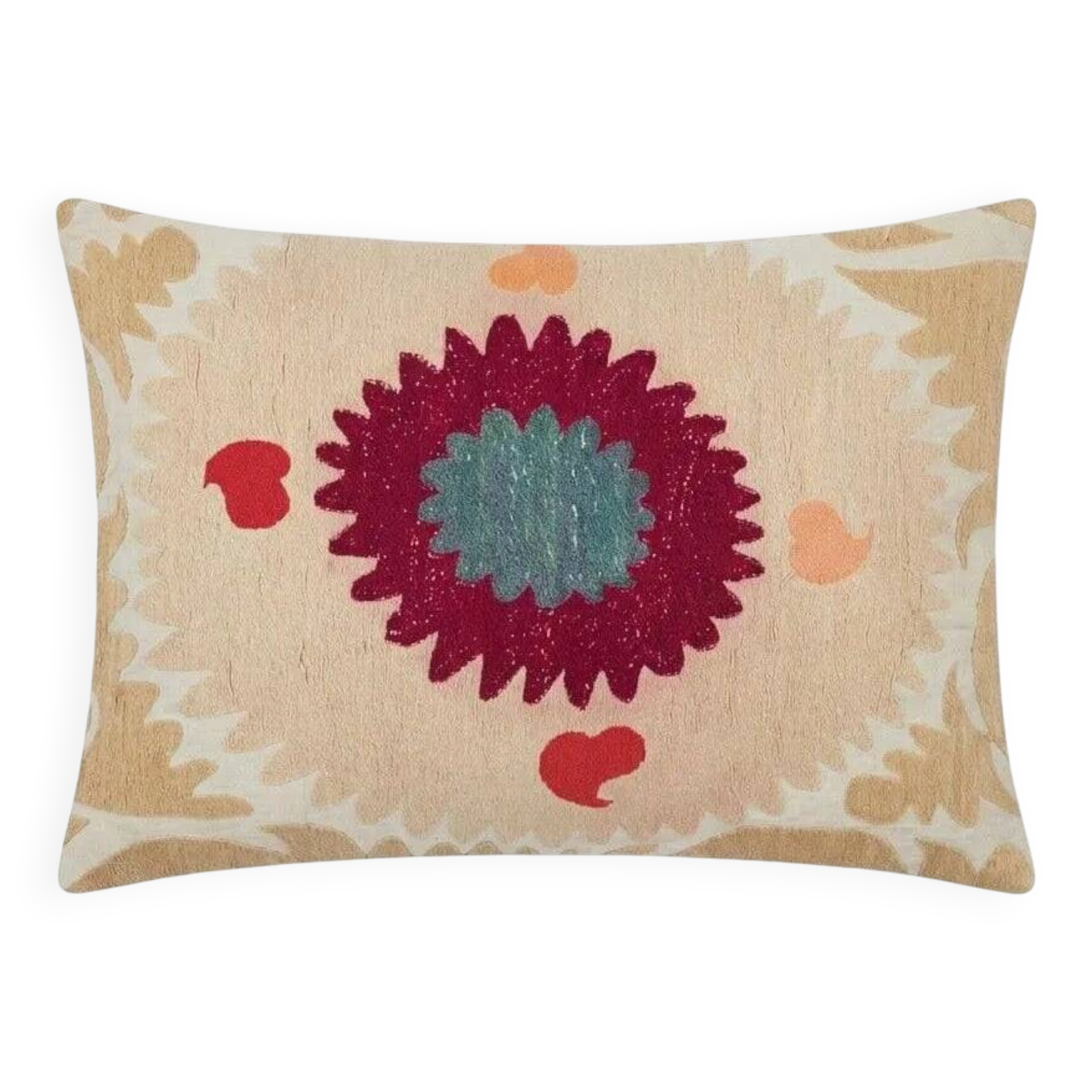 Vintage embroidered cushion cover 46x69 cm