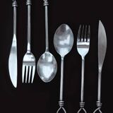 Set of 6 twisted cutlery
