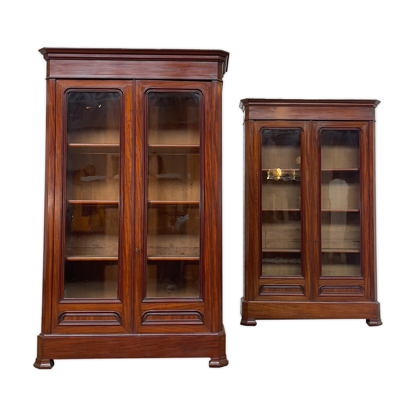 PAIR OF MAHOGANY LIBRARIES EARLY XXTH