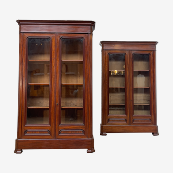 PAIR OF MAHOGANY LIBRARIES EARLY XXTH