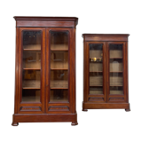 PAIR OF MAHOGANY LIBRARIES EARLY XXTH