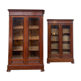 Paire de bibliothèques acajou début xxème