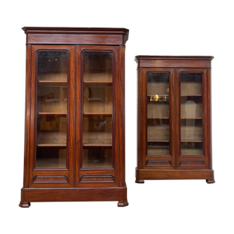 PAIR OF MAHOGANY LIBRARIES EARLY XXTH