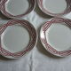 Set of 4 plates in red earthenware