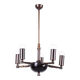 Cubist Chandelier in Brass and Bronze, Czech, 1910s