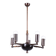 Cubist Chandelier in Brass and Bronze, Czech, 1910s