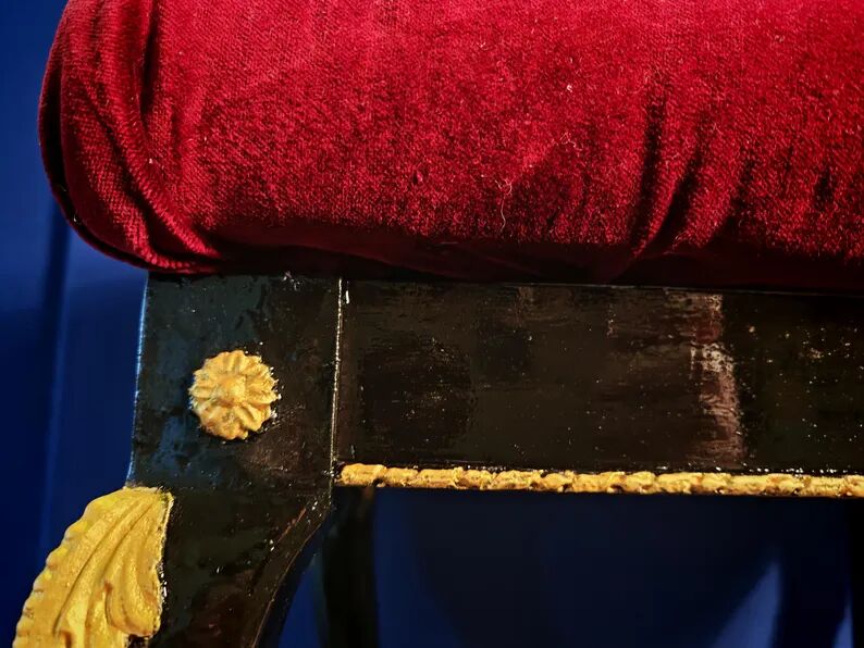 Vintage French style vanity stool