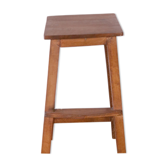 Old Burmese teak workshop top stool