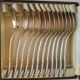 Set of 12 teaspoons of silver metal