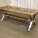 1970s coffee table, tiled top and chrome metal base.