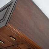 Classification cabinet mahogany drawers Netherlands 1930s