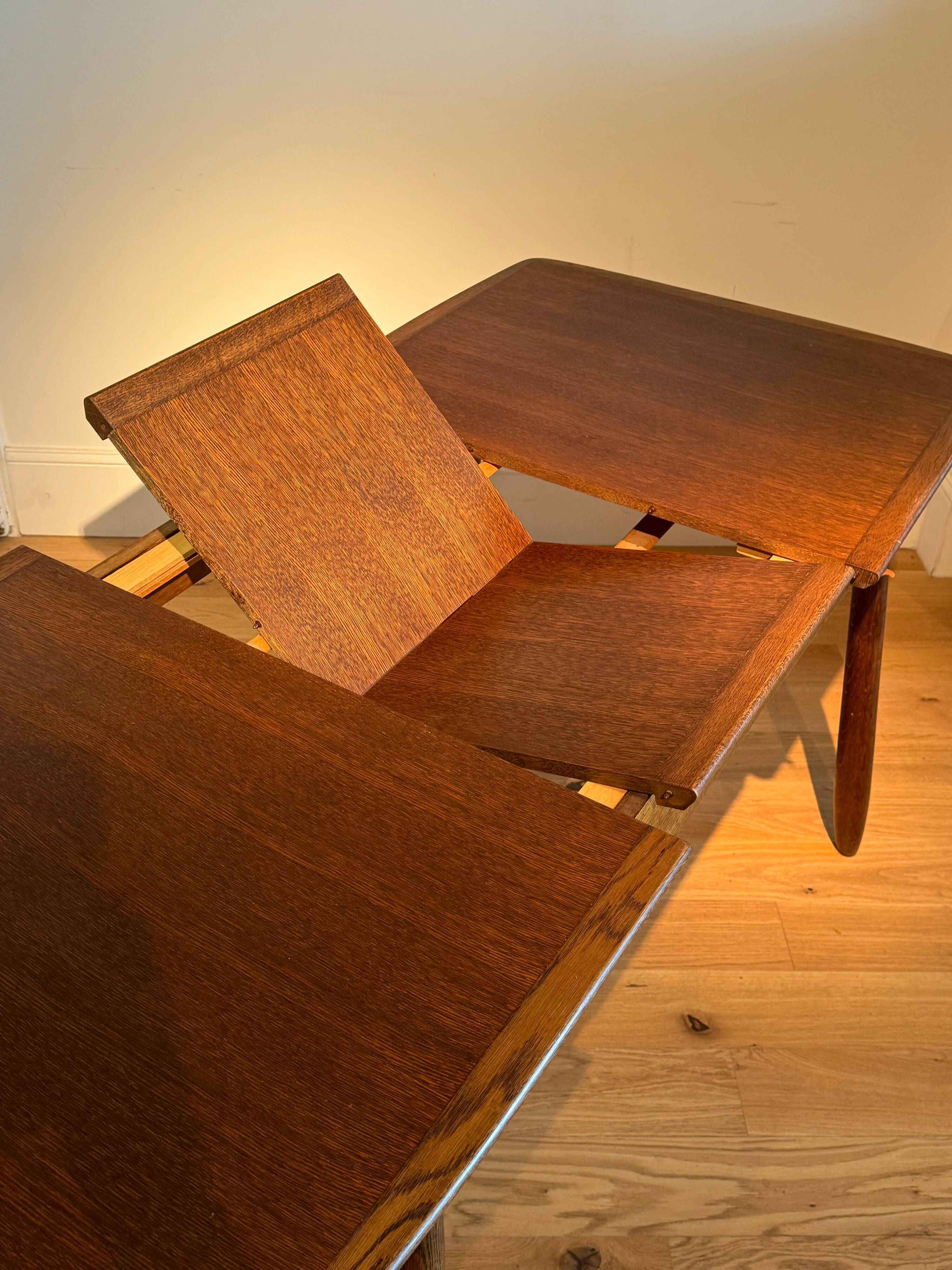 Vintage Scandinavian oak table "Mette"