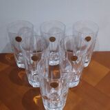 Très Joli Coffret De 6 Verre A Eau Ou Orangeade Bergerac En Cristal D'arque