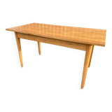Vintage 1950s Brasserie Bistro Coffee Table Beech and Fir Brasseur Adelsh