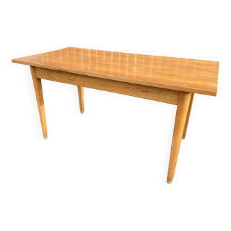Vintage 1950s Brasserie Bistro Coffee Table Beech and Fir Brasseur Adelsh