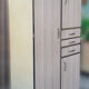 Formica sideboard, one body, formica, beige white weave, vintage, 70s