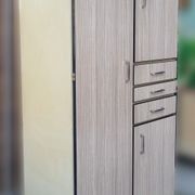 Formica sideboard, one body, formica, beige white weave, vintage, 70s