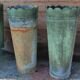 Lot 10 anciens pots de fleuriste en zinc