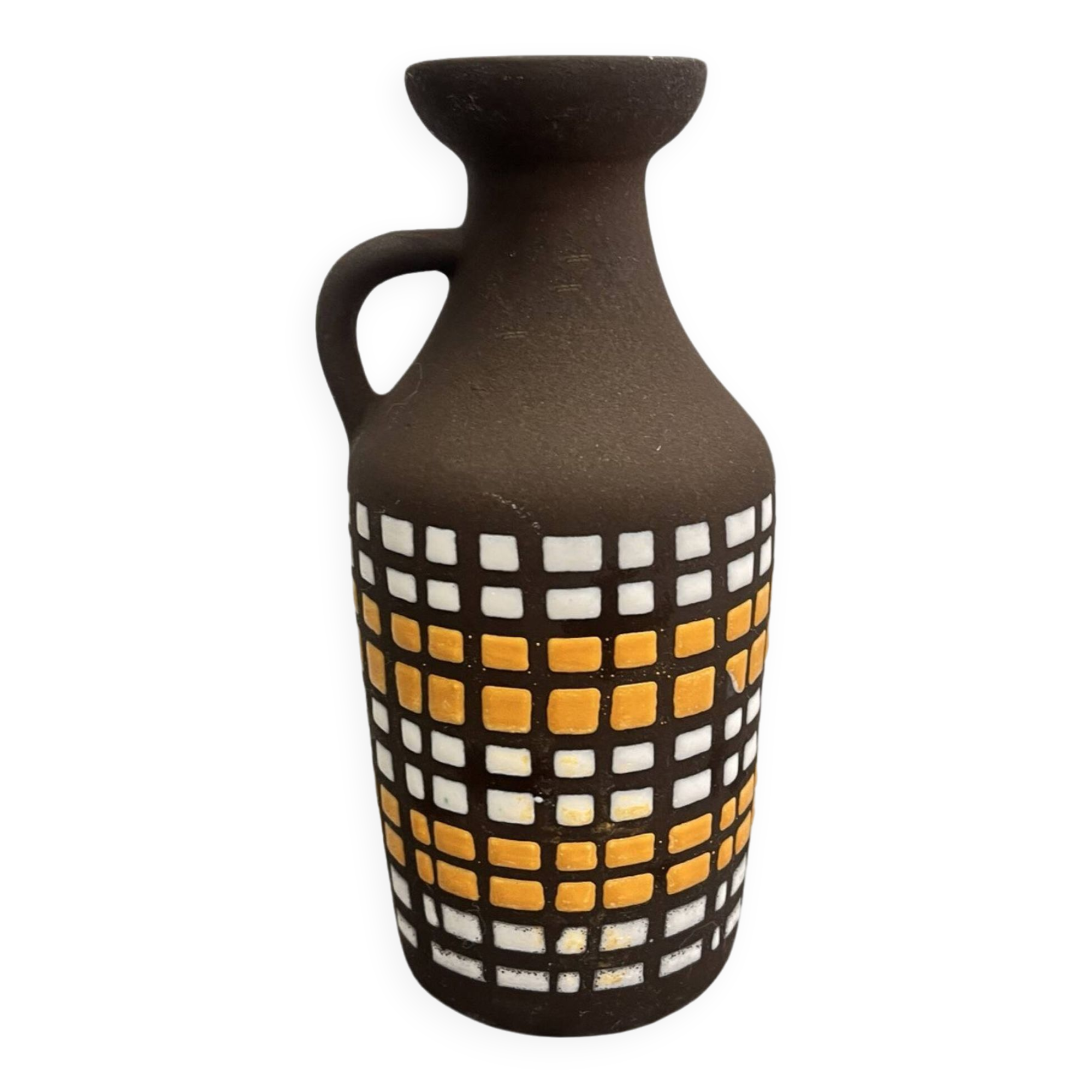 Ceramic vase with handle, Strehla Keramik, Germany, 1970s.