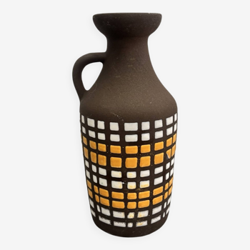 Ceramic vase with handle, Strehla Keramik, Germany, 1970s.