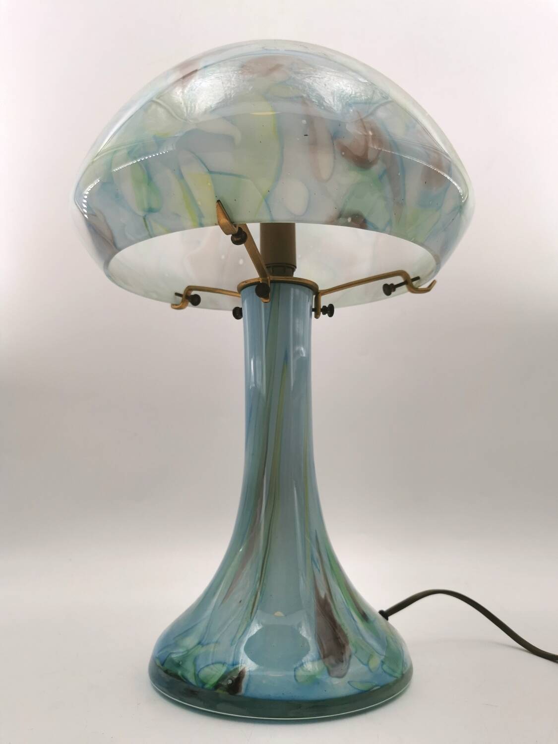 Large mushroom lamp blown glass La Rochère