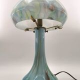 Grande lampe champignon verre soufflé La Rochère