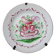 Ancienne assiette plate en faïence peinte à la main