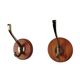 Set of 4 teak and brass coat hooks, Denmark 1960s
