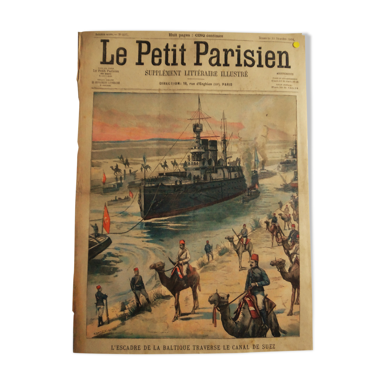 The Baltic squadron crosses the Suez Canal in 1904