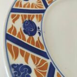 Moulin des Loups openwork dish, "Canada" model – blue and orange Imari decoration