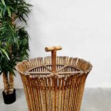 Midcentury rattan umbrella stand vintage 'Tiki'