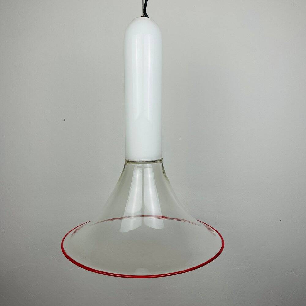 Suspended lamp Samanta in Murano glass attributed to Roberto Pamio for Leucos, Italy, 1970s.
