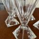 Lot de 5 verres flûtes à champagne cristal art deco - coupe a champagne vintage art deco - ancienne flûte cristal