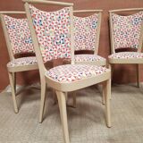 4 Old Chairs " Baumann France "No. 1160 Vintage