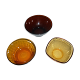 Ensemble petit-déjeuner 1 bol et 2 ramequins en verre