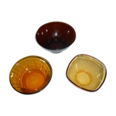 Breakfast set 1 bowl and 2 glass ramekins