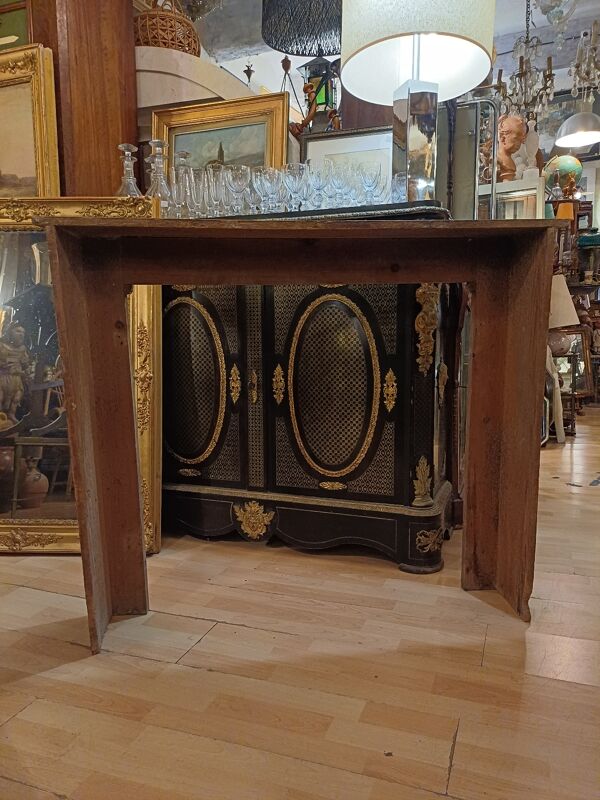 Decor, cheminée factice, console Bois peint époque 19 eme