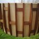 Jute and vintage wood pendant lamp