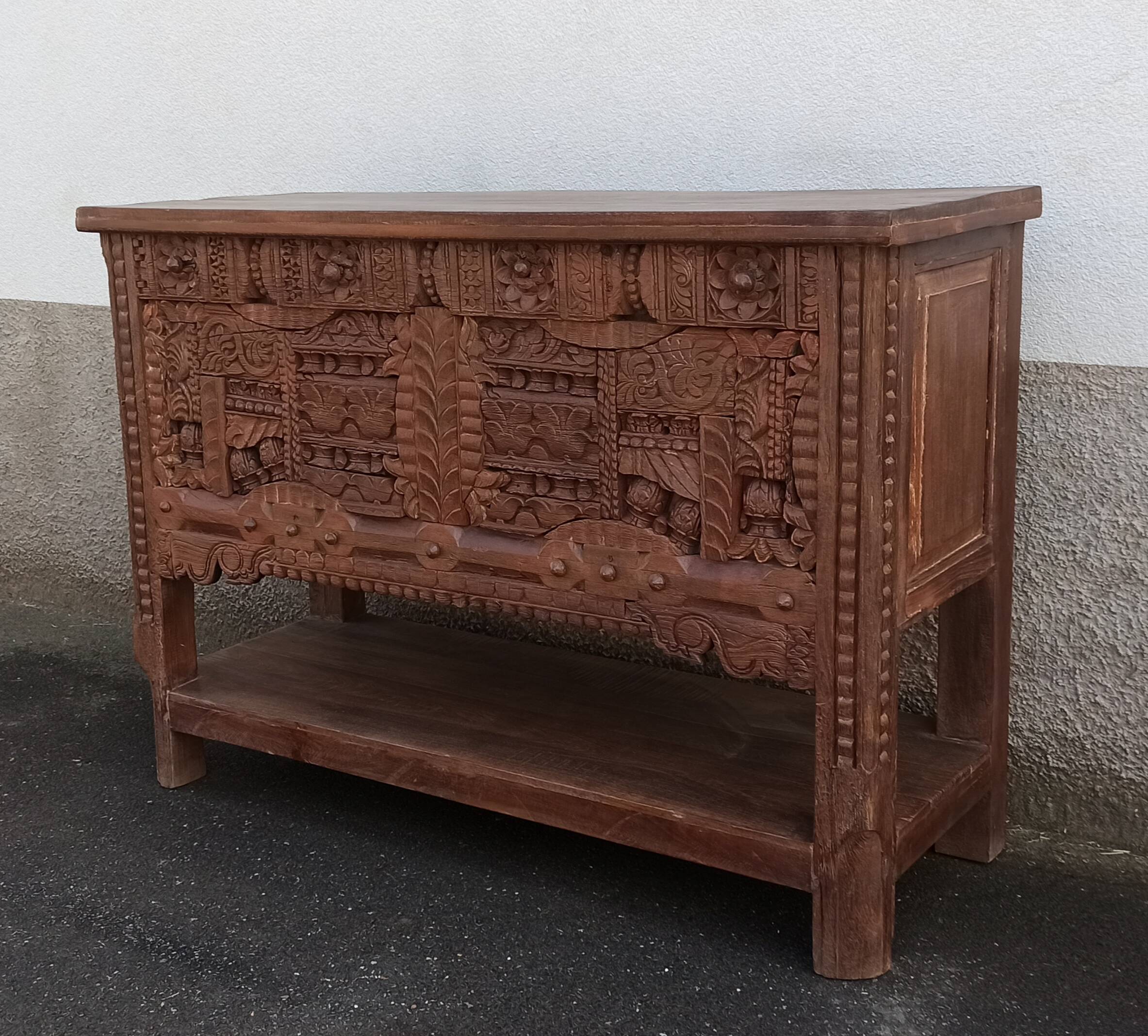 Old wooden high chest