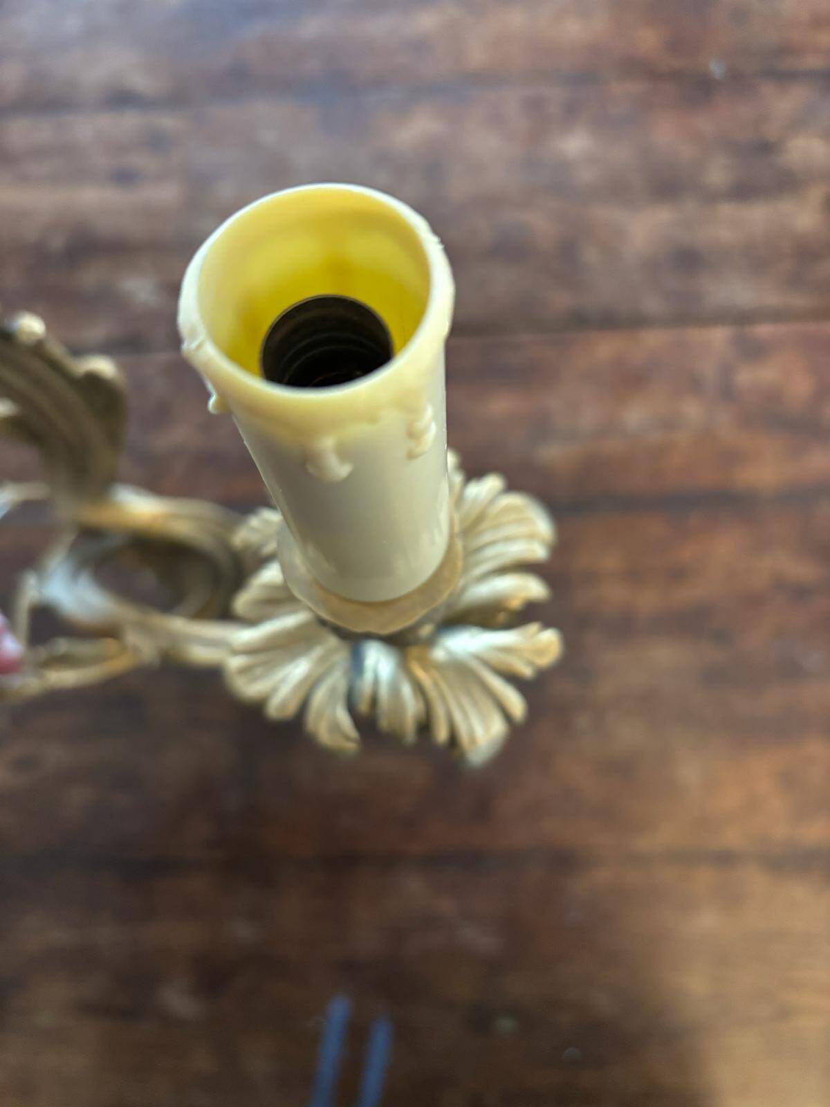 Set of 5 pairs of Louis XV style gilt bronze wall lights + bulbs