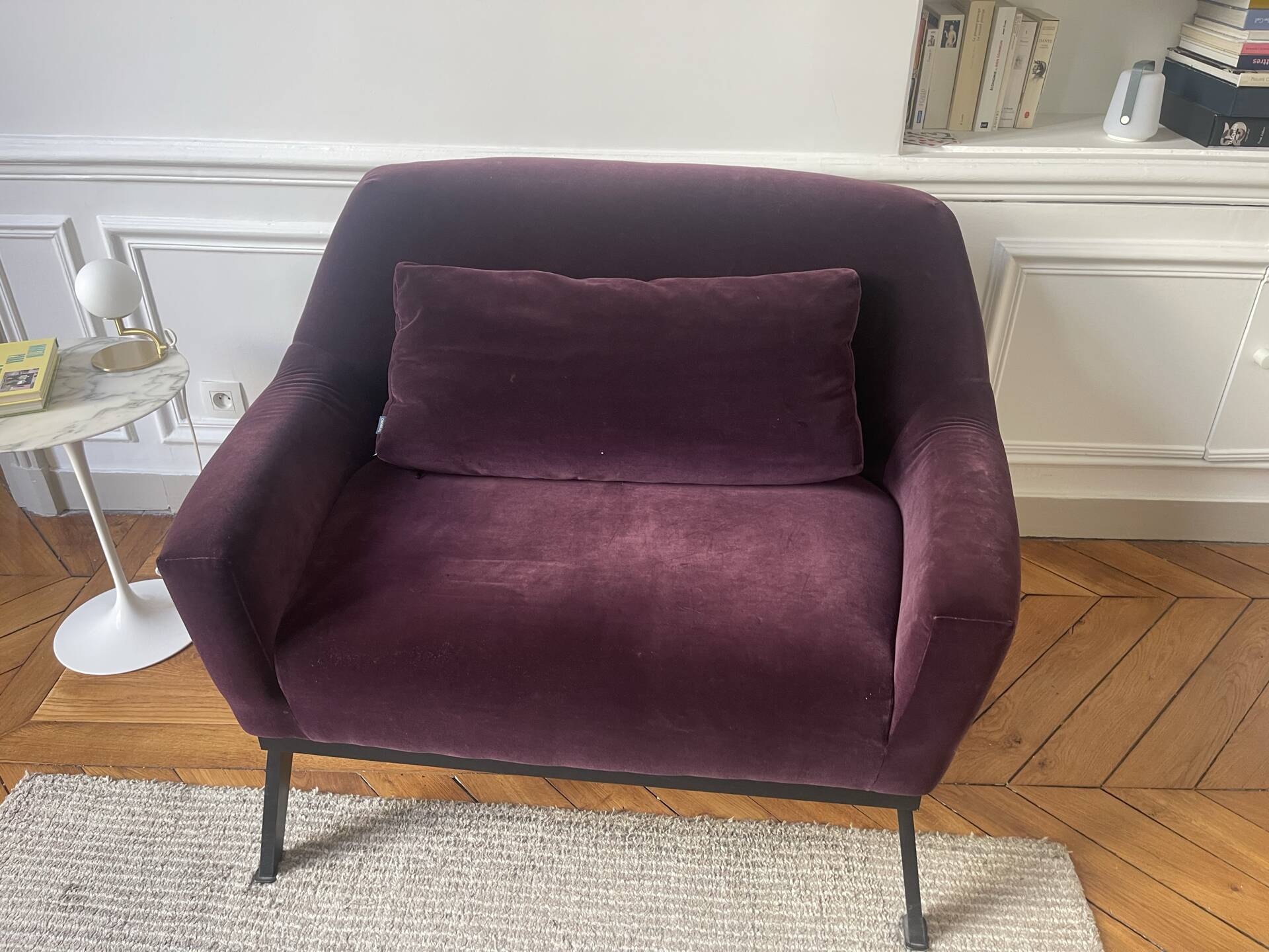 Armchair Caravage purple