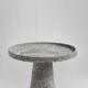 Silver travertine cone side table