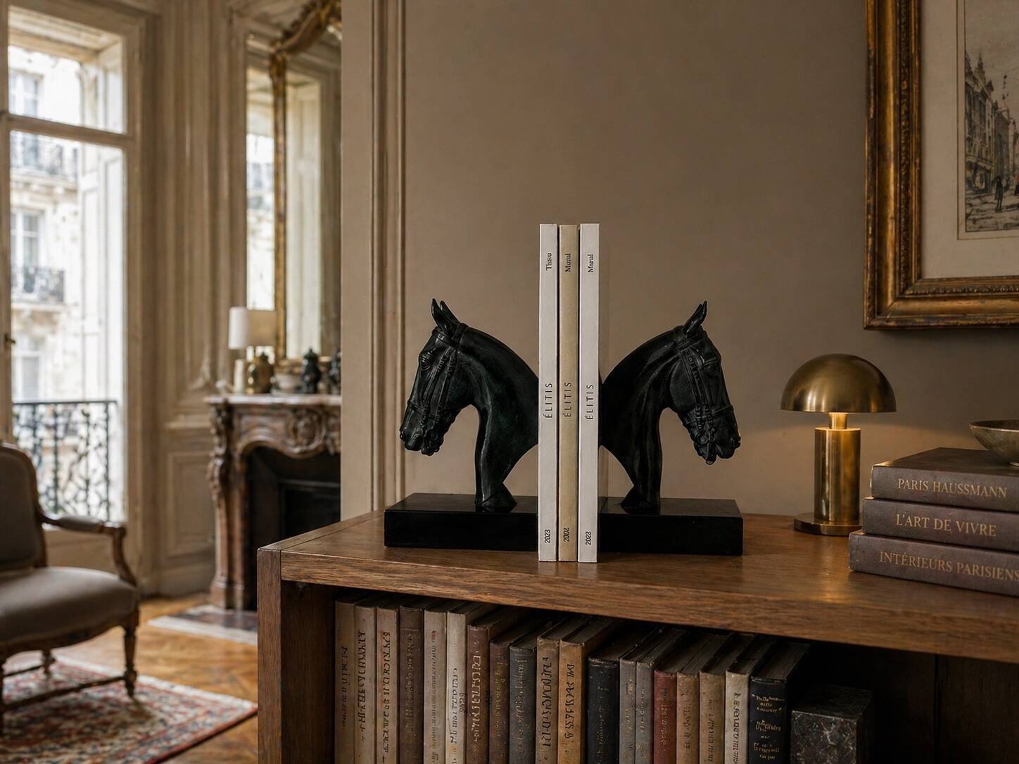 Serres livres chevaux en régule