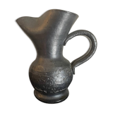 Black ceramic pitcher by Jean Marais