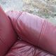 Old armchair on vintage leather foot + foot rest