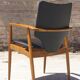 Vintage Scandinavian teak & skaï armchair, Denmark circa 1950