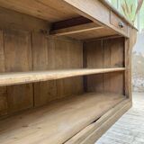 Two-sided central island counter in pine 220cm
