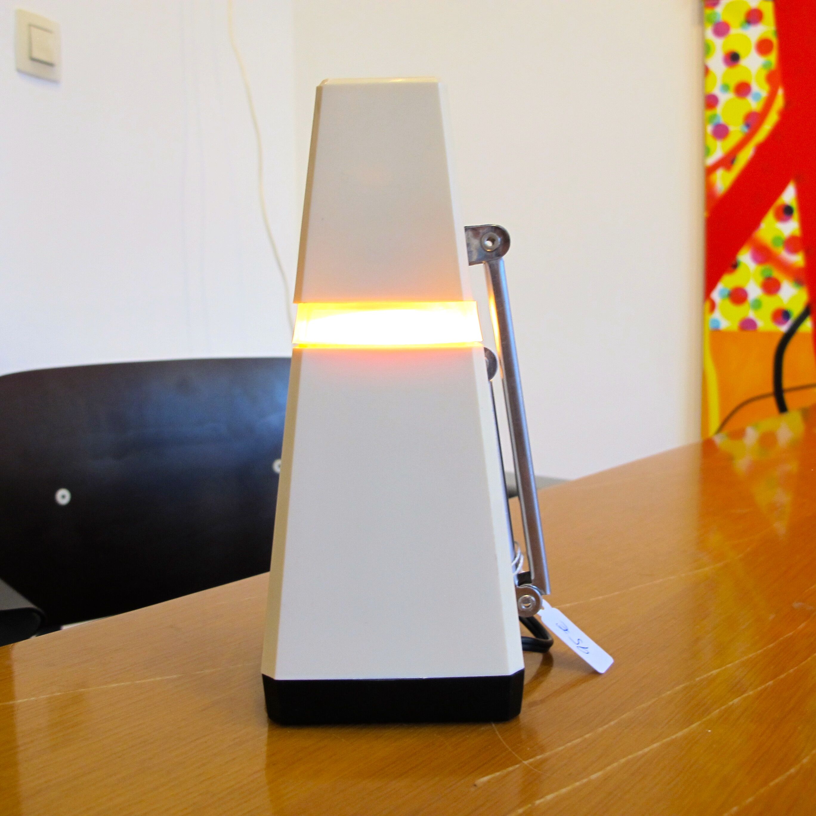 Lampe liseuse Américaine vers 1960 en bakelite blanche